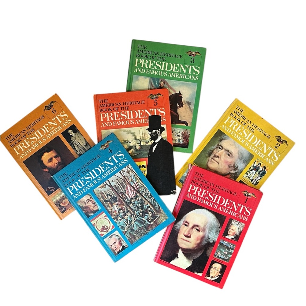 American Heritage Book of Presidents Famous Americans US History 1967 Vol 1-6